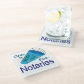 Dessous-de-verre En Verre Criez pour les notaires (Incliné)