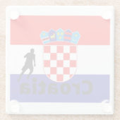 Dessous-de-verre En Verre Croatia soccer (Dos)