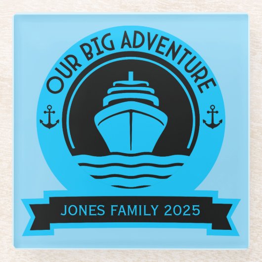 Dessous-de-verre En Verre Croisière mondiale (Devant)