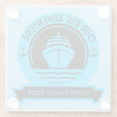 Dessous-de-verre En Verre Croisière mondiale (Dos)