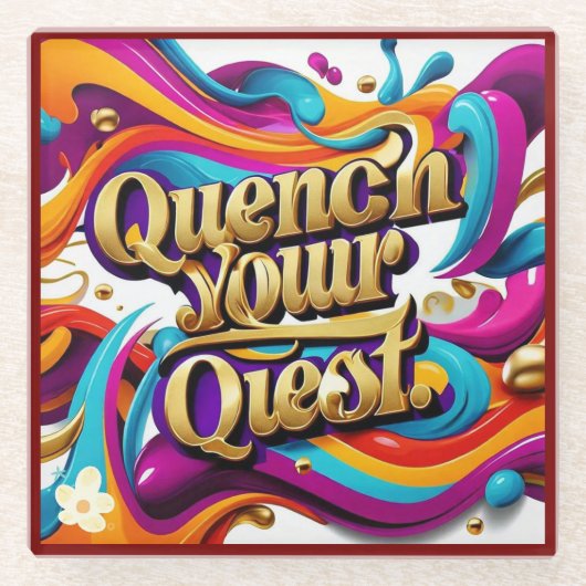 Dessous-de-verre En Verre "Croissance sans limites" (Devant)