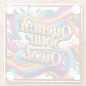 Dessous-de-verre En Verre "Croissance sans limites" (Dos)