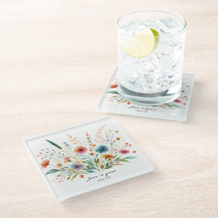 Dessous-de-verre En Verre Croître dans la grâce florale