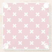 Dessous-de-verre En Verre Croix blanche sur le rouge (Dos)