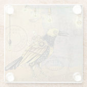 Dessous-de-verre En Verre Crow Steampunk (Dos)