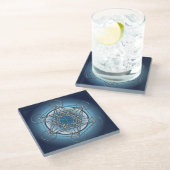 Dessous-de-verre En Verre Cube en Metatrons (Incliné)