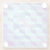 Dessous-de-verre En Verre Cubes en triangles Motif géométrique (Dos)