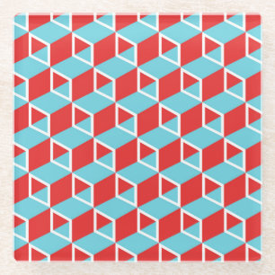 Dessous-de-verre En Verre Cubes isineux : Arrière - plan Vintage coloré.