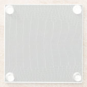 Dessous-de-verre En Verre Cuir de crocodile luxueux : texture textile. (Dos)