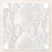 Dessous-de-verre En Verre Cuir serpent : texture brune transparente (Dos)