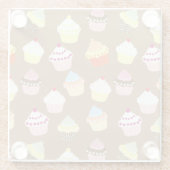 Dessous-de-verre En Verre Cupcakes Delicious Decorated Birthday (Dos)