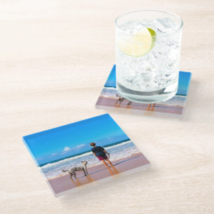 Dessous-de-verre En Verre Custom Photo Glass Coaster Your Pets Photos