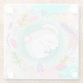 Dessous-de-verre En Verre Cute Bunnн (Dos)