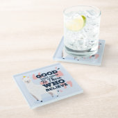 Dessous-de-verre En Verre Cute Llama (Incliné)