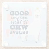 Dessous-de-verre En Verre Cute Llama (Dos)