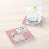 Dessous-de-verre En Verre Cute Llama (Incliné)