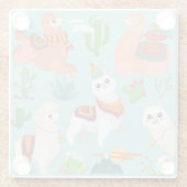 Dessous-de-verre En Verre Cute Llamas (Dos)
