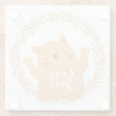 Dessous-de-verre En Verre Cute Love Chat (Dos)