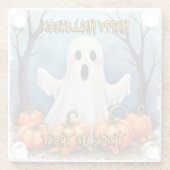 Dessous-de-verre En Verre Cute Modern Halloween Spooky Collection (Dos)