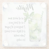 Dessous-de-verre En Verre Cute Mojito Cocktail Recette (Dos)