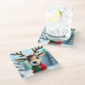 Dessous-de-verre En Verre Cute Reindeer (Incliné)