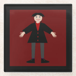 Dessous-de-verre En Verre Cute Vampire Halloween