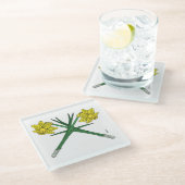 Dessous-de-verre En Verre Daffodils traversés (Incliné)