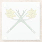 Dessous-de-verre En Verre Daffodils traversés (Dos)