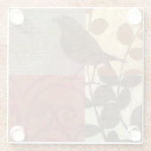 Dessous-de-verre En Verre Damask Sparrow (Dos)