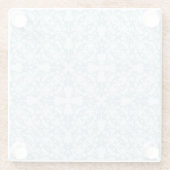 Dessous-de-verre En Verre Damassé bleu-clair (Dos)