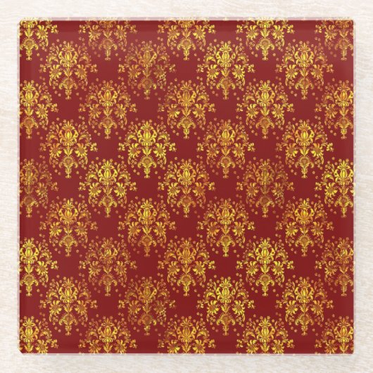 Dessous-de-verre En Verre Damassé riche de vacances (Devant)