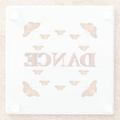 Dessous-de-verre En Verre Danse avec des papillons design (Dos)