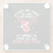 Dessous-de-verre En Verre Danse de Noël Comme Frosty Shine Comme Rudolph Aim (Dos)