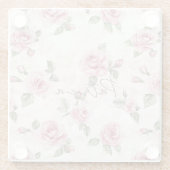 Dessous-de-verre En Verre De jolies roses roses (Dos)