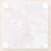 Dessous-de-verre En Verre Début hiver neige (Dos)