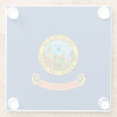 Dessous-de-verre En Verre Décor Design Drapeau D'État Idaho (Dos)