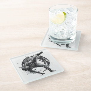 Dessous-de-verre En Verre Décor Style urbain Monochrome Motion Art