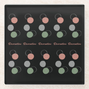 Dessous-de-verre En Verre décoration points forme dessous de verre en verre 