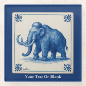 Dessous-de-verre En Verre Delft Wooly Mammoth (Devant)