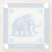 Dessous-de-verre En Verre Delft Wooly Mammoth (Dos)