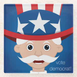 Dessous-de-verre En Verre Démocrate