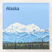 Dessous-de-verre En Verre Denali (Mt. McKinley) (Devant)