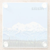 Dessous-de-verre En Verre Denali (Mt. McKinley) (Dos)