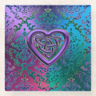 Dessous-de-verre En Verre Dentelle métallique avec les dessous de verre