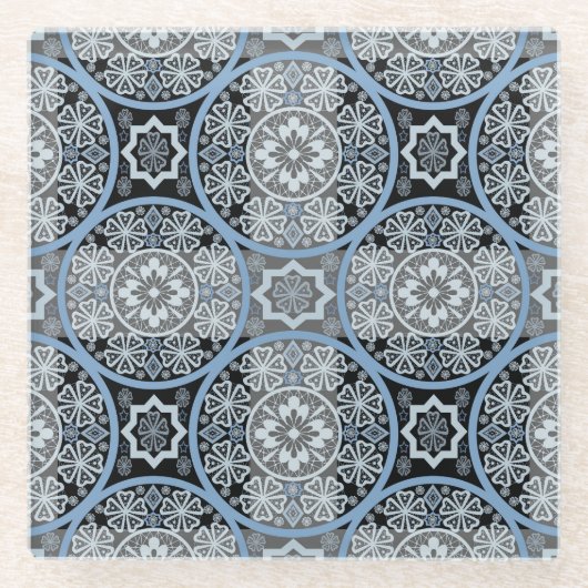 Dessous-de-verre En Verre Dentelle romantique : Impression Abstraite brillan (Devant)