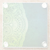 Dessous-de-verre En Verre Dentelle verte Emerald (Dos)