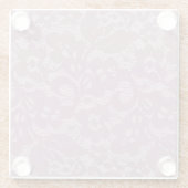 Dessous-de-verre En Verre Dentelle violette (Dos)