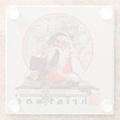 Dessous-de-verre En Verre Dépenses de père Noël (Dos)