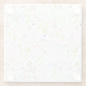 Dessous-de-verre En Verre déploiement de motif floral (Dos)