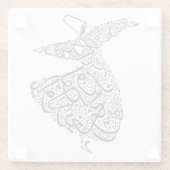 Dessous-de-verre En Verre Derviche de tourbillonnement (Dos)